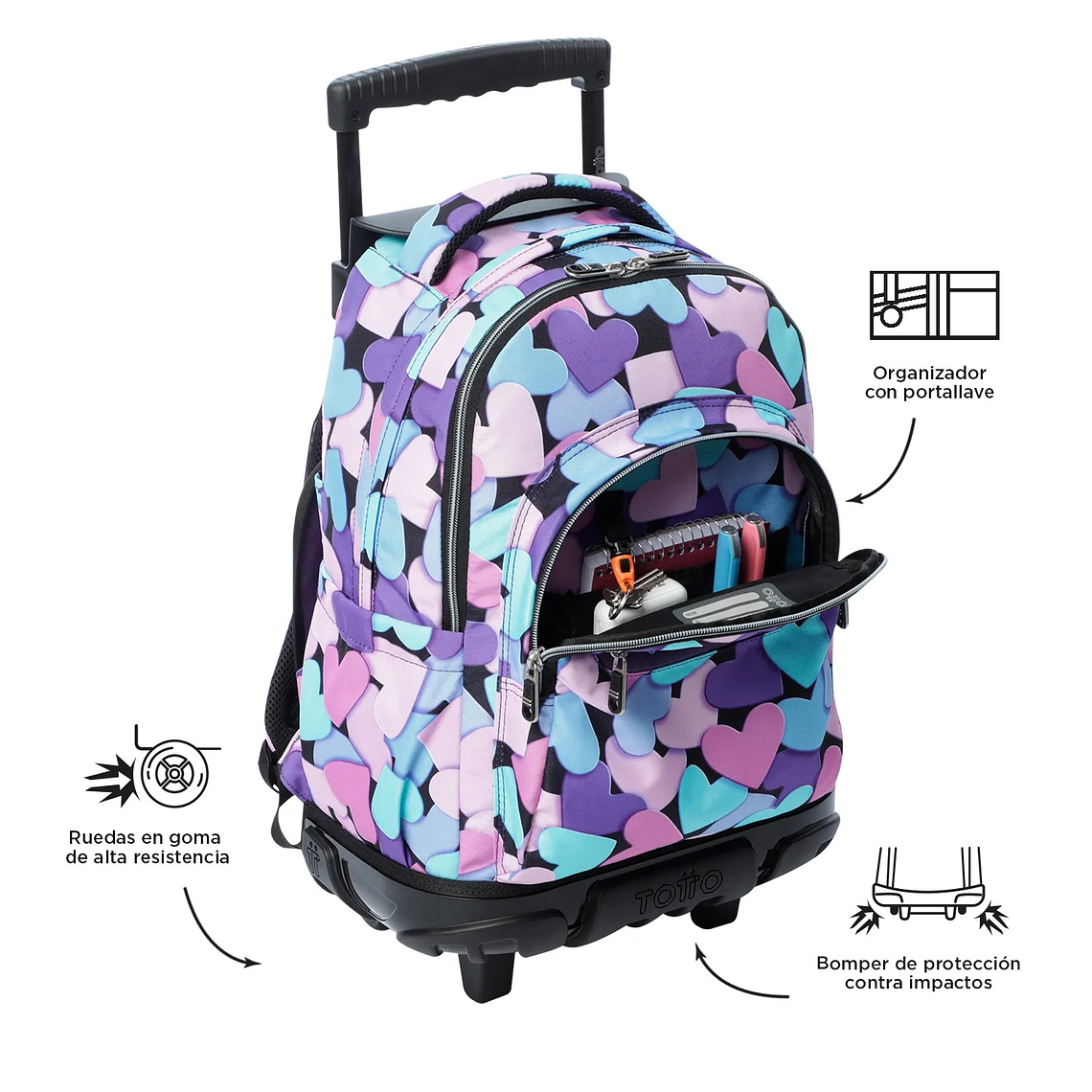 Maleta para Niña con ruedas Porta PC 15.4