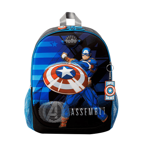 Morral para Niño Avengers Capitán América Mediano Gris