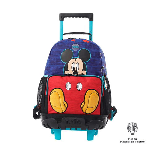 Morral con ruedas Niño Mickey Mediano Azul