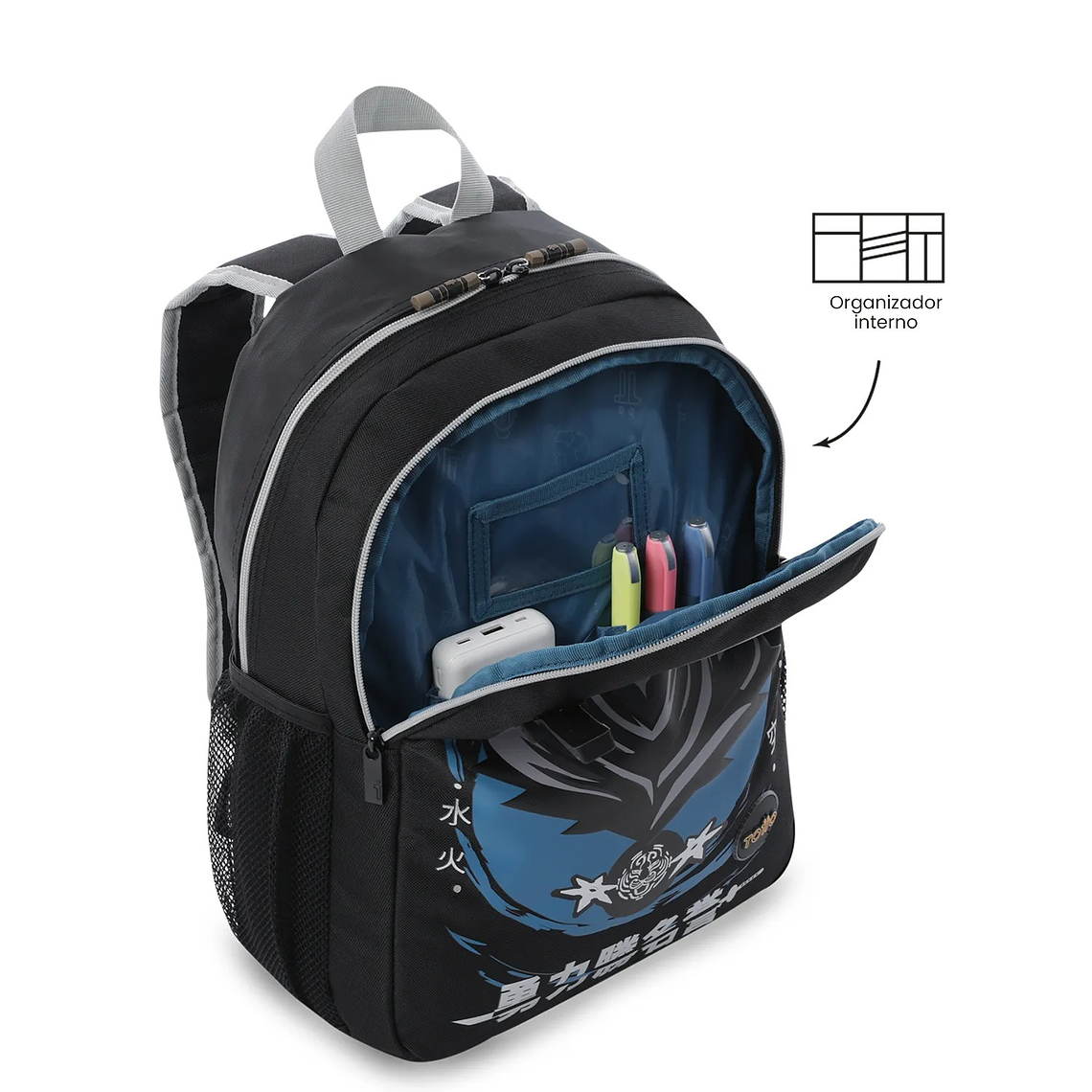 Morral para Niño Hanzo Mediano Negro 5