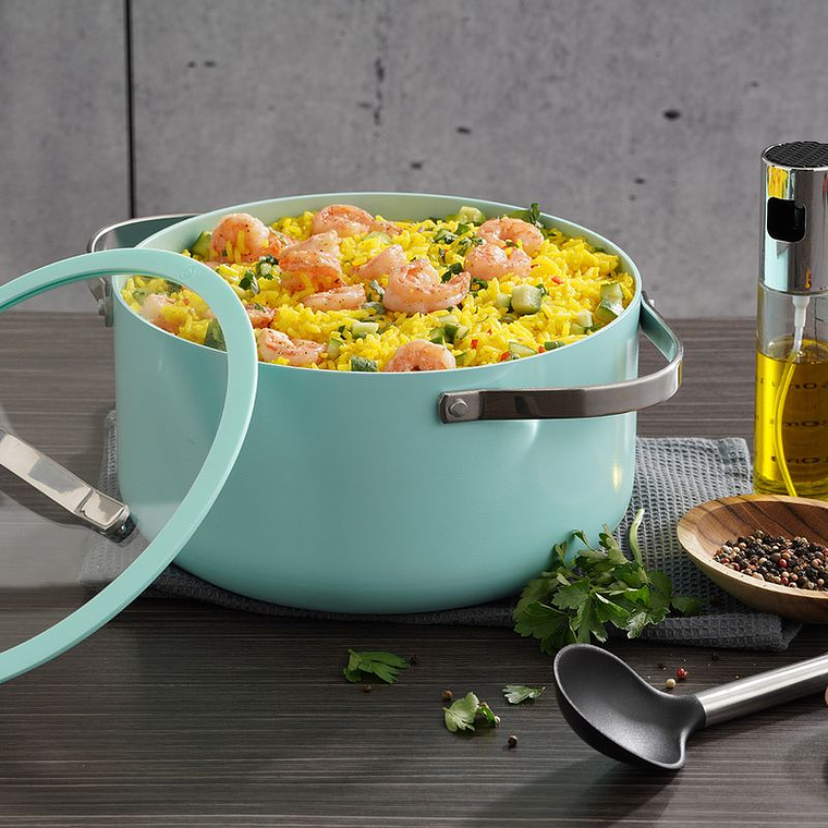 OLLA 24 CM CON TAPA DE VIDRIO MENTA UNIVERSAL 4