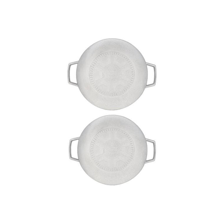 Set de 2 Calderos IMUSA Natural 22- 24 cm Tapa de Vidrio 4