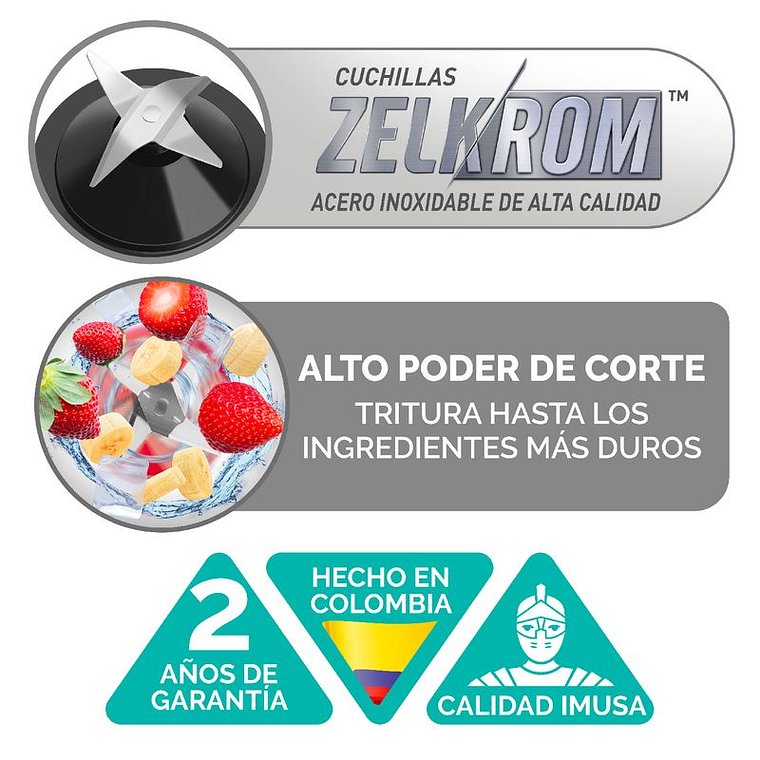 Licuadora IMUSA Powermix Glass 5 Velocidades Negra 11