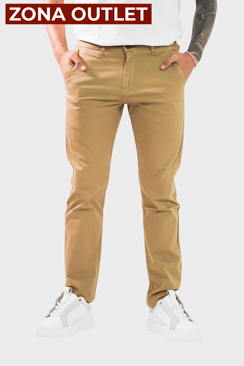 Dril Hombres Tailored Oscar De La Renta Khaki