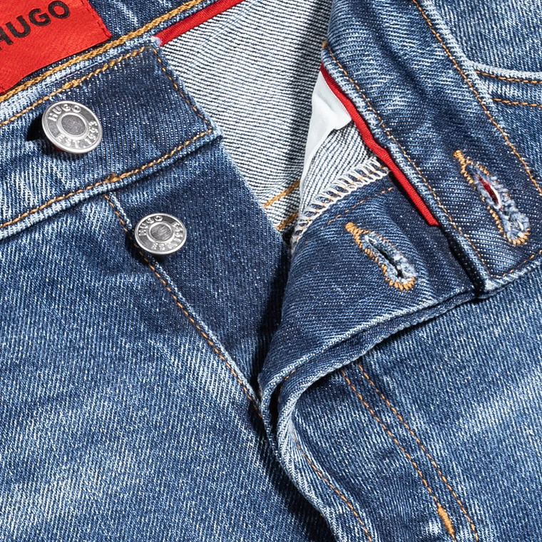 SHORTS TAPERED FIT EN CÓMODO DENIM ELÁSTICO AZUL HOMBRE 6