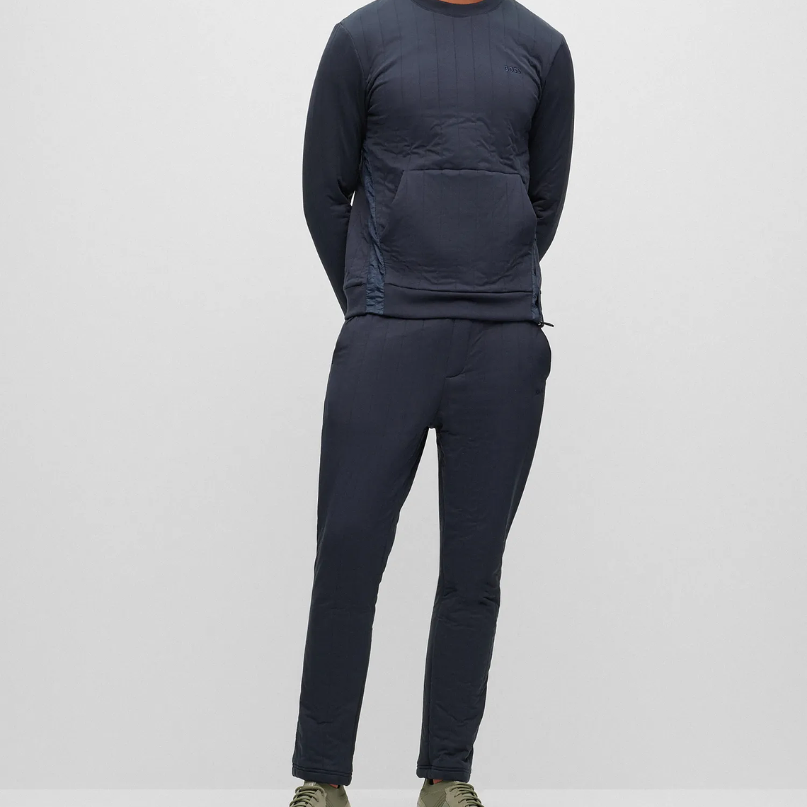 BUZO REGULAR FIT DE PUNTO GUATEADO EN VERTICAL HOMBRE 1