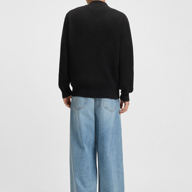 BUZO RELAXED FIT CON ESTRUCTURA DE CANALÉ CARDIGAN RELAXED FIT HOMBRE 2