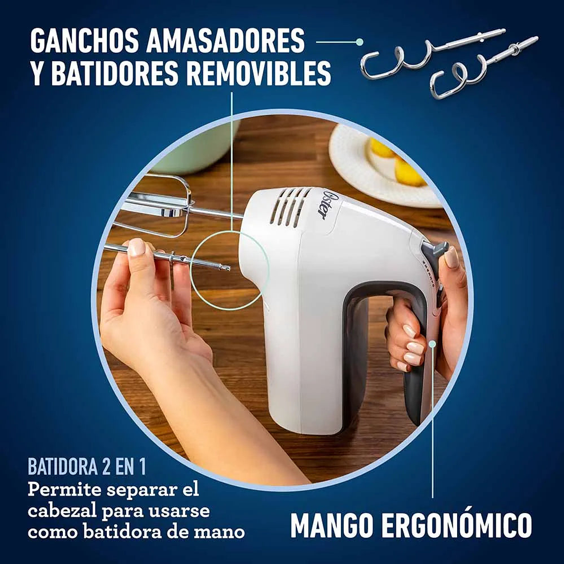 Batidora de Mano y Pedestal 6 velocidades / Oster 7