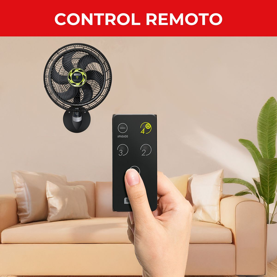Ventilador SAMURAI Ultra Silence Force control remoto pared 4