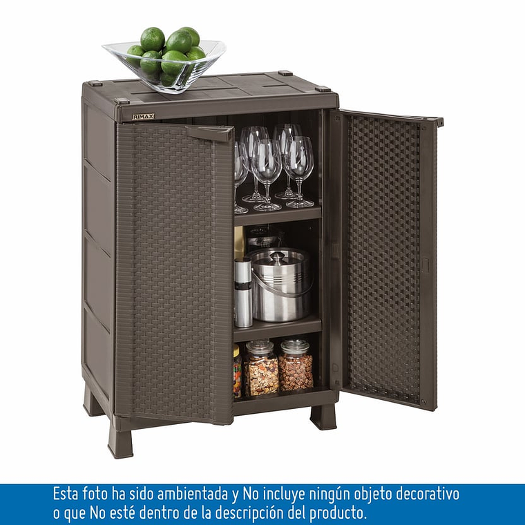 Armario Mediano Rattan 65x101x45 cm 2