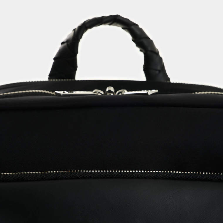 Morral Marfilo de cuero y nylon para mujer manija trenzada 3