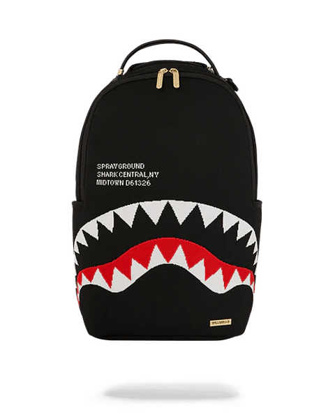 MOCHILA NEGRA SHARK CENTRAL KNIT SPRAYGROUND