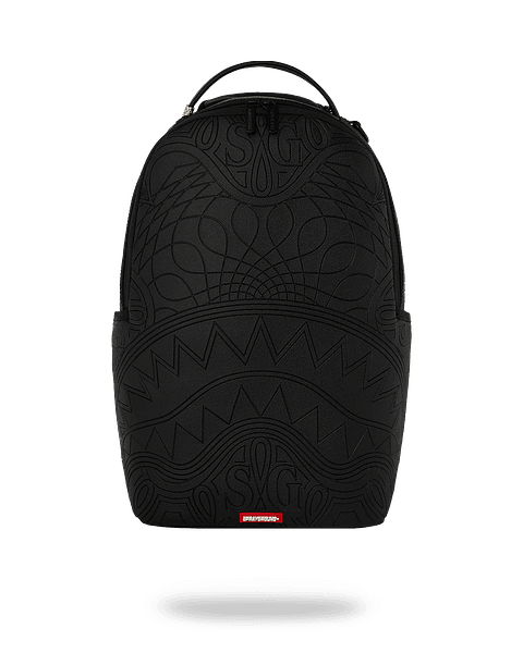 MOCHILA NEGRA TONAL MONOGRAM EMBOSS SHARK SPARYGROUND
