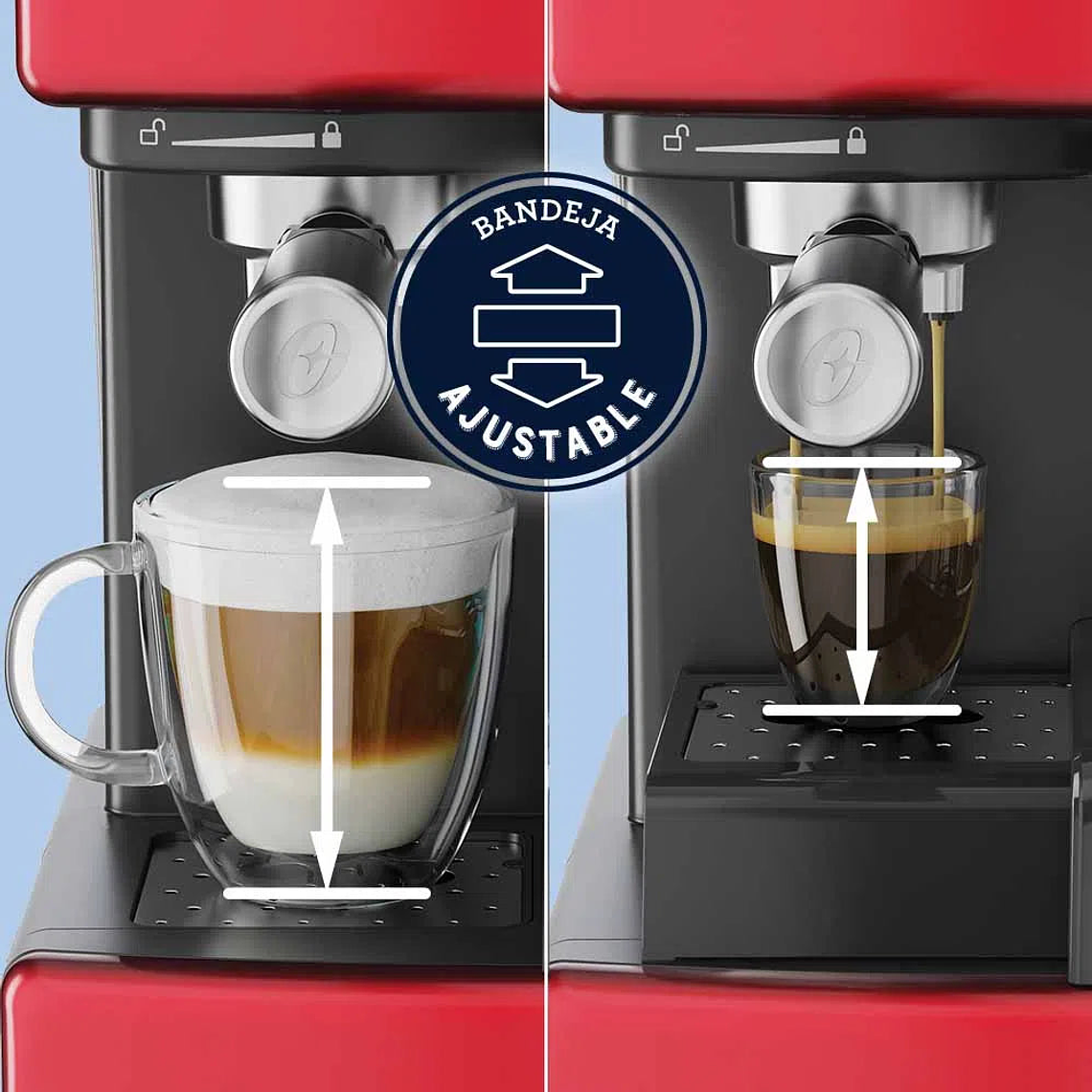Cafetera Automática de Espresso PrimaLatte™ Roja / Oster 9