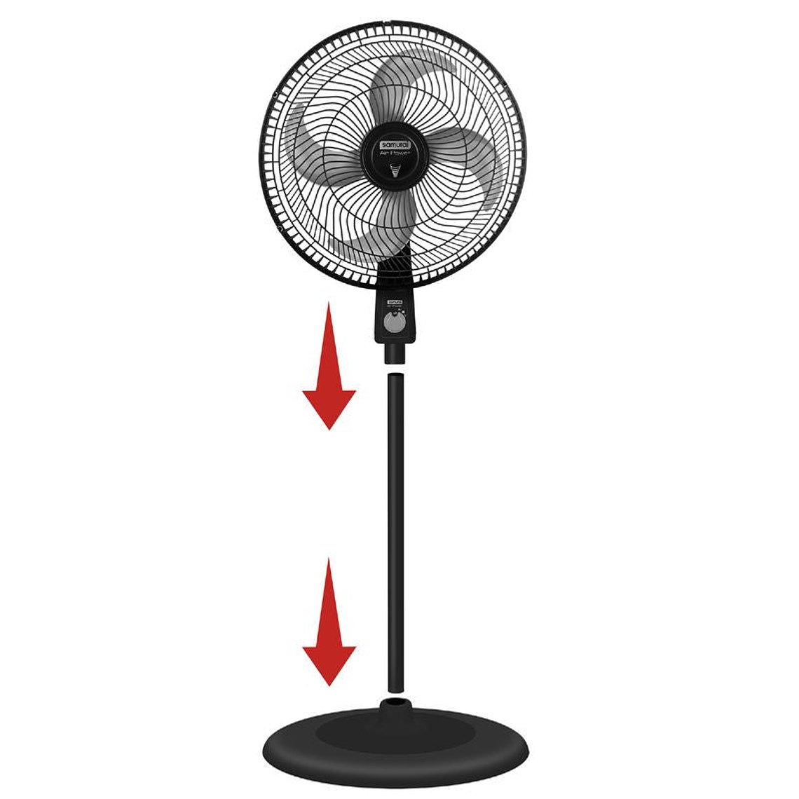 Ventilador de pedestal SAMURAI Air Power Negro 7