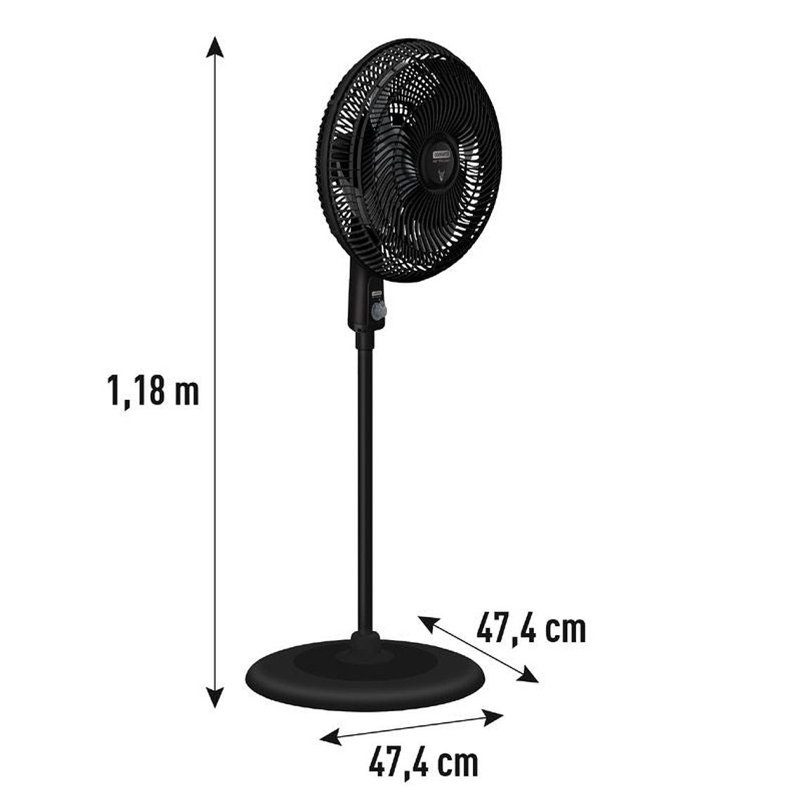 Ventilador de pedestal SAMURAI Air Power Negro 9