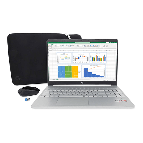 Computador Portátil HP 15,6" Pulgadas Ef2524la AMD R5- RAM 8GB - Disco SSD 512 GB - Plateado Natural