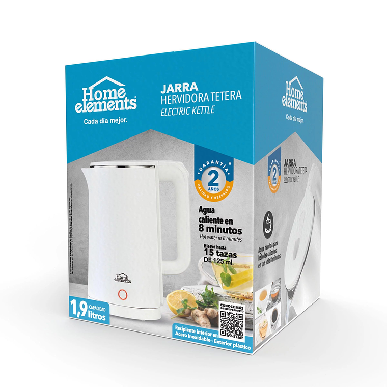 Jarra Hervidora Tetera 1.9 Litros /  Home Elements 5