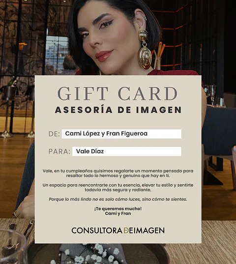 Gift Card - Análisis de Imagen y Orden de Clóset