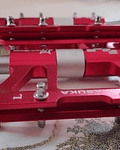 Pedales Plataforma Rockbros Aluminio Rojo Mtb 8 Pins +56933233889