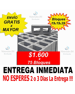 Bloques de Hormigón $1600 Unidad, Precio por Pallet de 75 Unidades +56966043239