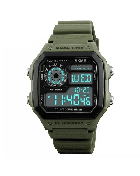 Reloj skmei 1299 verde militar +56933233889