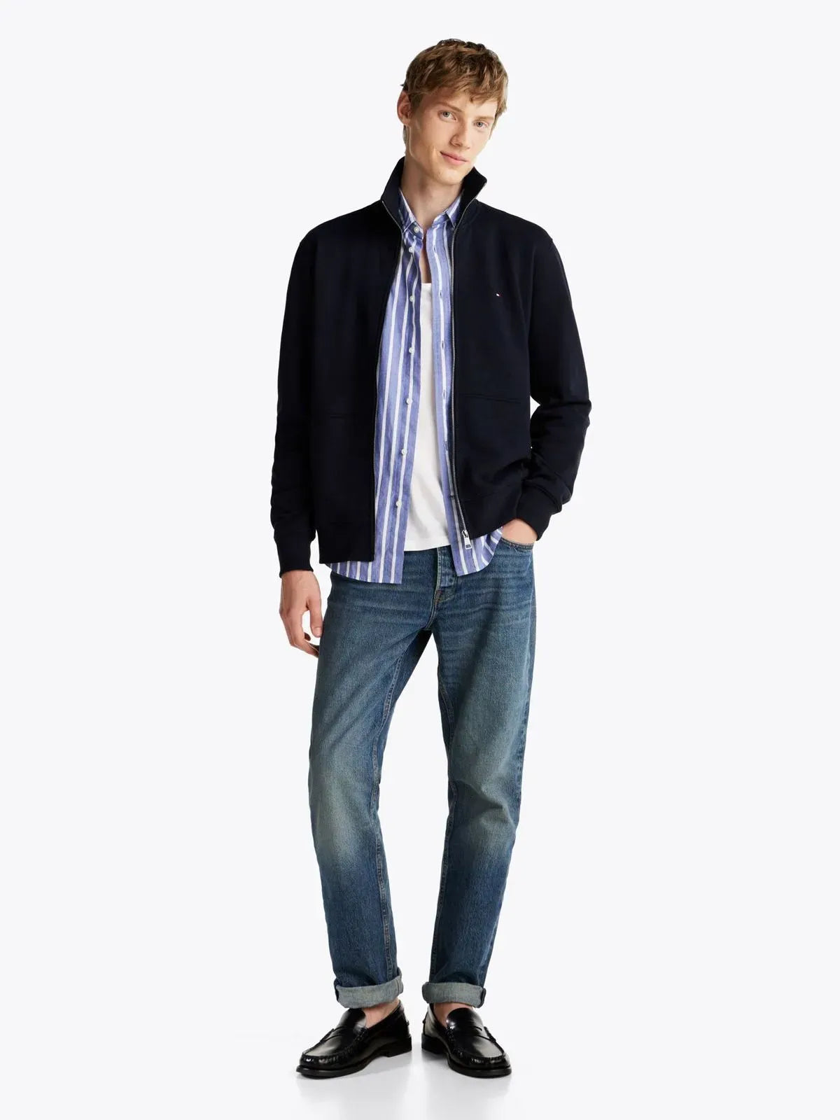 SWEATSHIRT ESSENTIAL TERRY ZT STAND COLLA TH 1