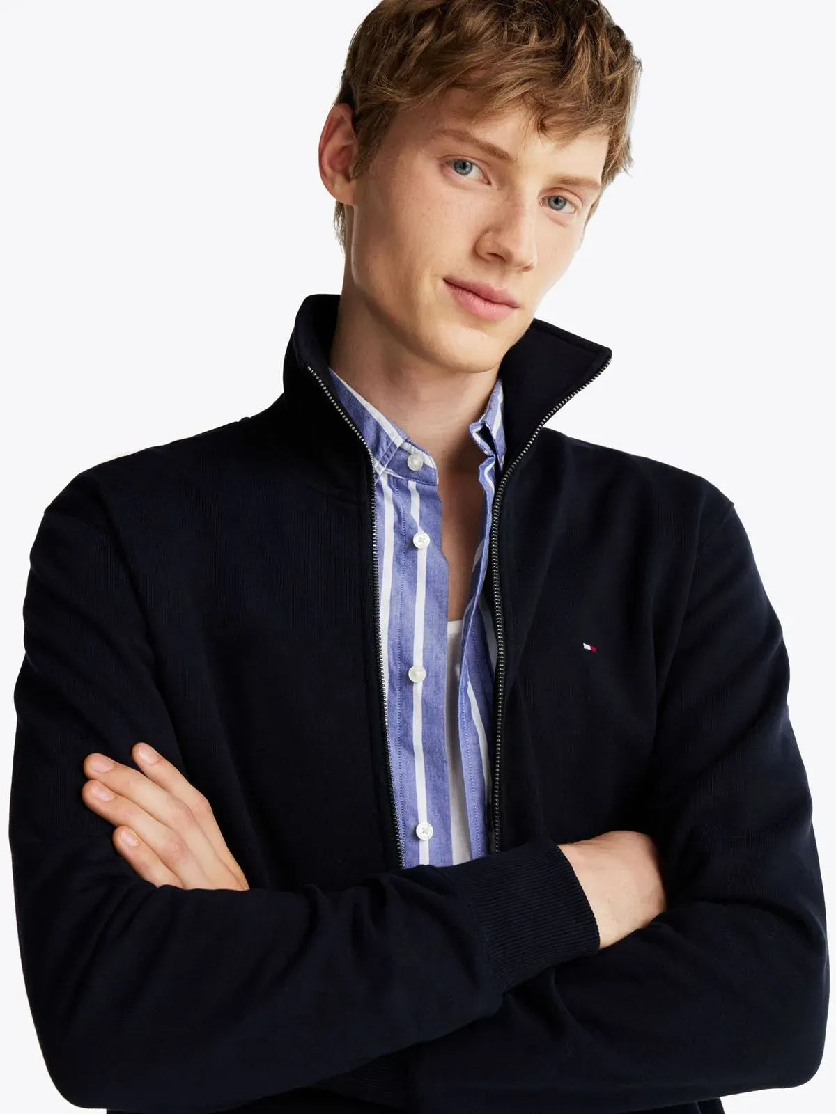 SWEATSHIRT ESSENTIAL TERRY ZT STAND COLLA TH 3