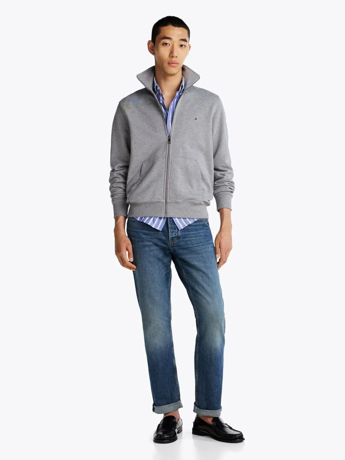 SWEATSHIRT ESSENTIAL TERRY ZT STAND COLLA TH 1