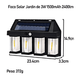 FOCO SOLAR DE 4 AMPOLLETAS 