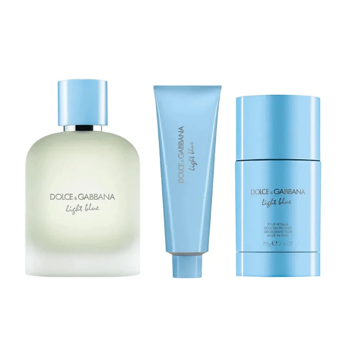 Set Perfume Dolce & Gabbana Light Blue Pour Homme EDT 100 ml + Accesorios Hombre 1