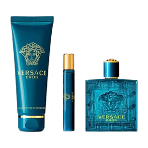 Set Perfume Versace Eros EDT 100 ml + 10 ml + Gel de Ducha 150 ml Hombre
