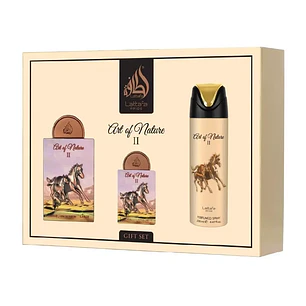 Set Perfume Lattafa Art Of Nature I EDP 100ml + 20ml + Deo 200ml Unisex