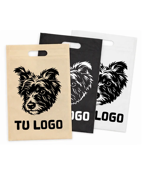 100 Bolsas troquel Friselina Personalizadas 20x30cm