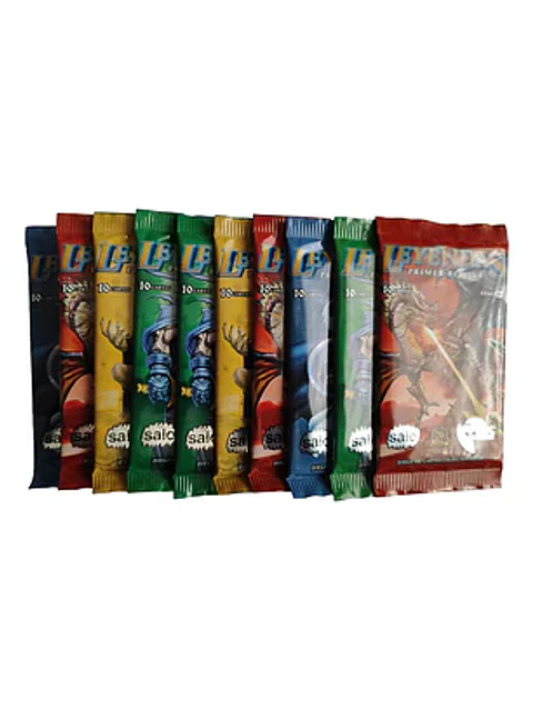 Pack con 10 sobres de Leyendas 3.0 Primer Bloque