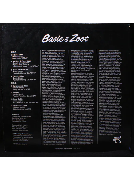 Basie* & Zoot* ‎– Basie & Zoot (Ed. Japón)