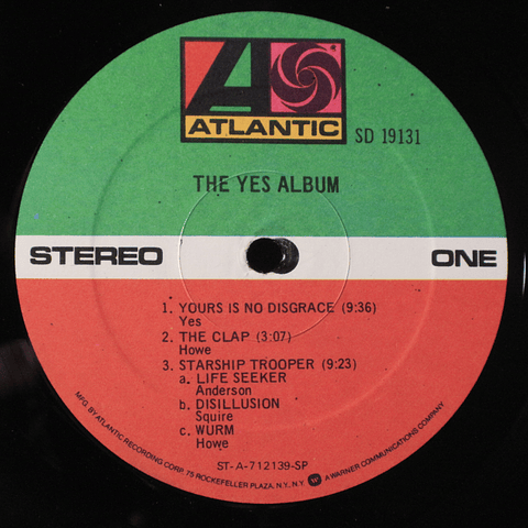 Yes ‎– The Yes Album (Ed USA 77)