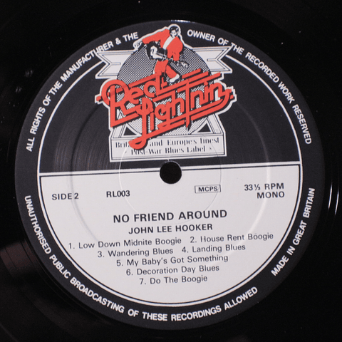 John Lee Hooker ‎– No Friend Around (UK)