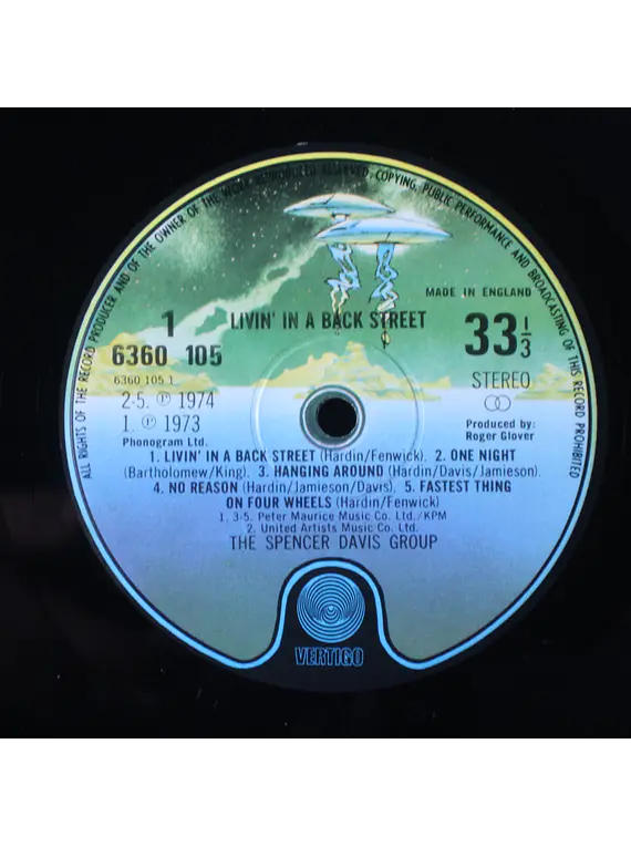 Spencer Davis Group ‎– Living In A Back Street (1a Ed UKA)