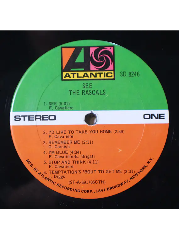 Rascals, The ‎– See (1a Ed USA)