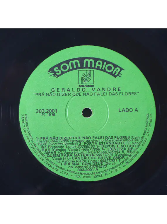 Geraldo Vandré ‎– (5 Anos de Canção) Prá Não Dizer Que Não Falei Das Flores