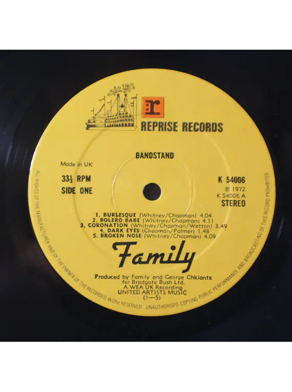 Family ‎– Bandstand (Ed UK)