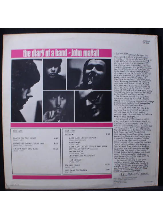 John Mayall ‎– The Diary Of A Band (Ed USA)