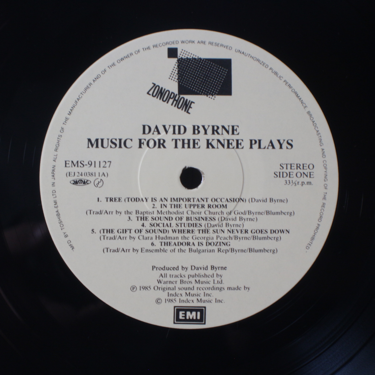 David Byrne ‎– Music For The Knee Plays (Ed Japón)