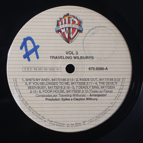 Traveling Wilburys ‎– Vol. 3 (Ed orig. '90)