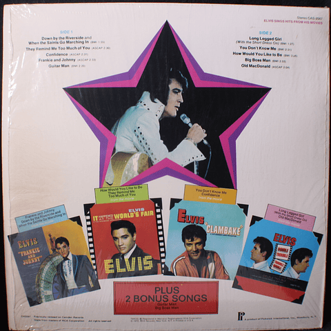 Elvis Presley ‎– Sings Hits From His Movies, Volume 1