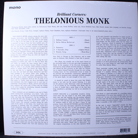 Thelonious Monk – Brilliant Corners (Reedición)