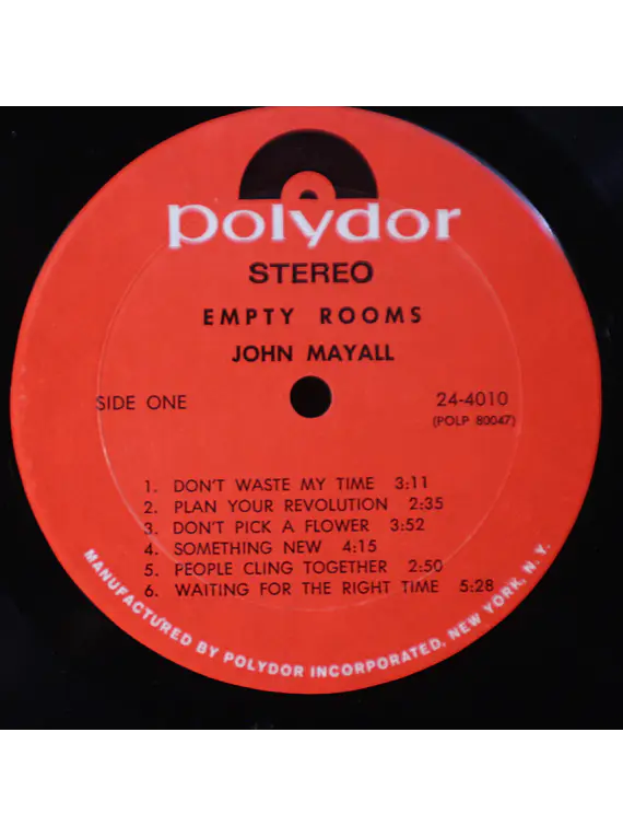 John Mayall ‎– Empty Rooms (1a Ed USA)