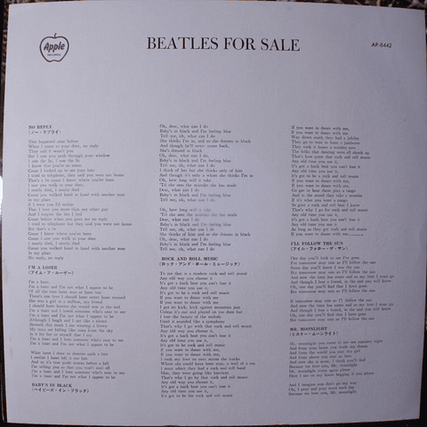 Beatles ‎– Beatles For Sale (Ed Japón)