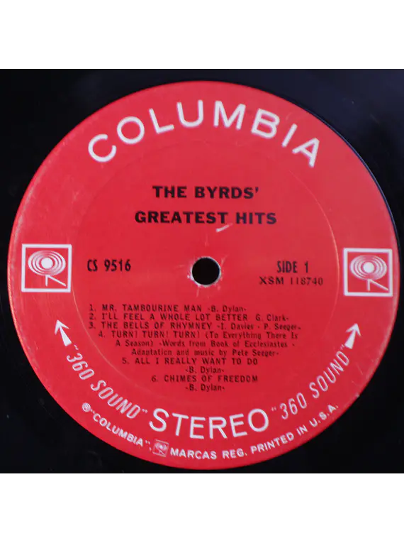 Byrds, The ‎– Greatest Hits (Ed USA 60s)